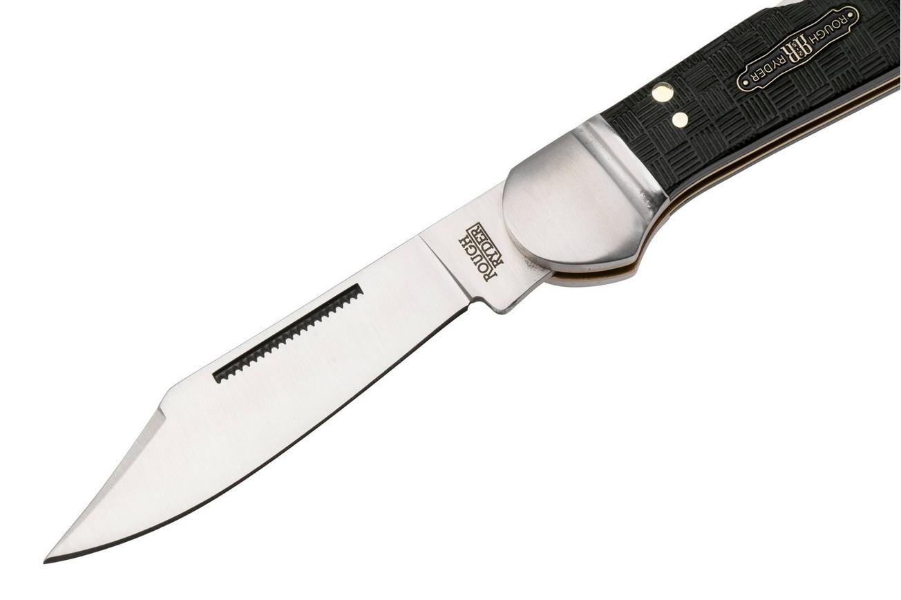 Rough Ryder Black Reserve Copperhead RR2564, Satin 440A, Textured Pakkawood, zakmes