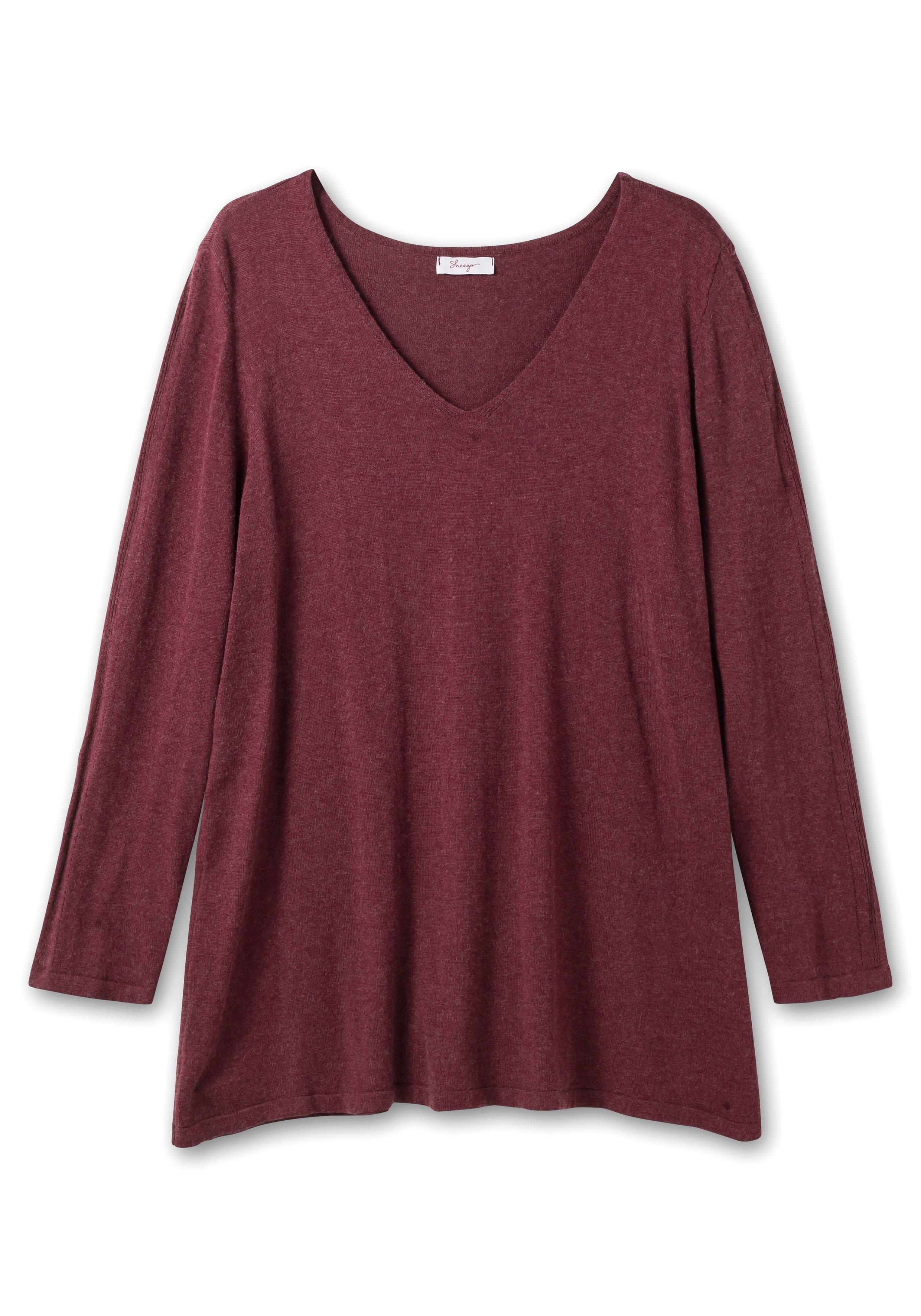 Pullover mit Kaschmir und Ajourstrick-Details