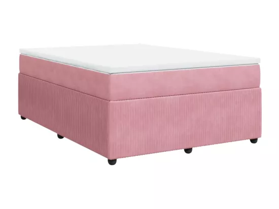 Sommier à lattes de lit avec matelas Rose 140x190 cm Velours
