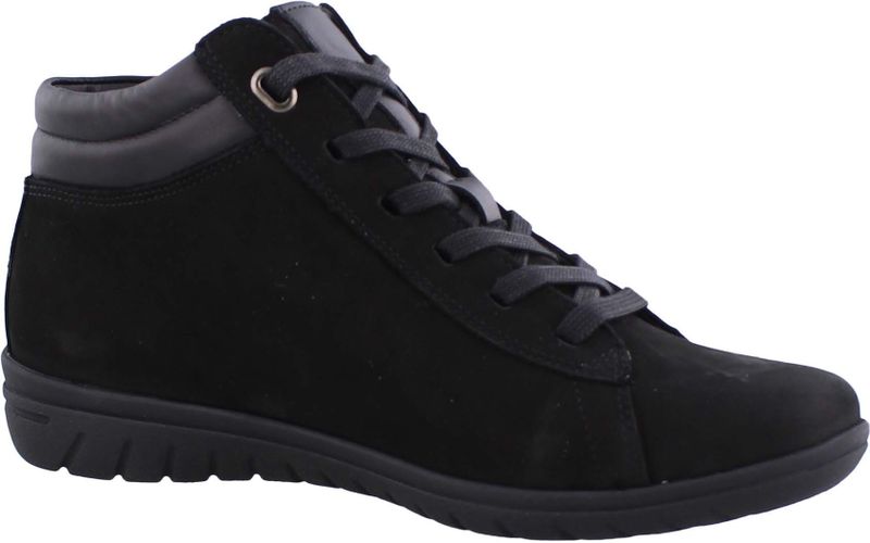 Hartjes - Hoge Sneaker - Zwart - Nubuck - Rits