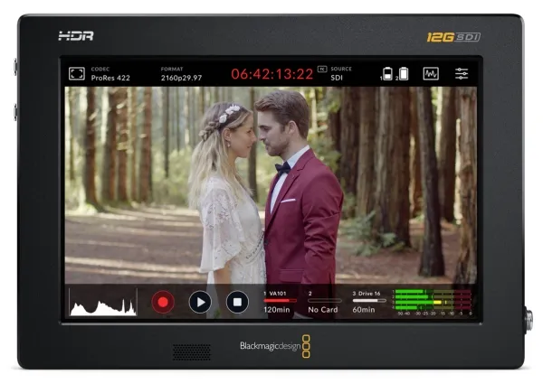 Blackmagic Video Assist 12G HDR - LCD / DVR combo - farve - på kamera - 7