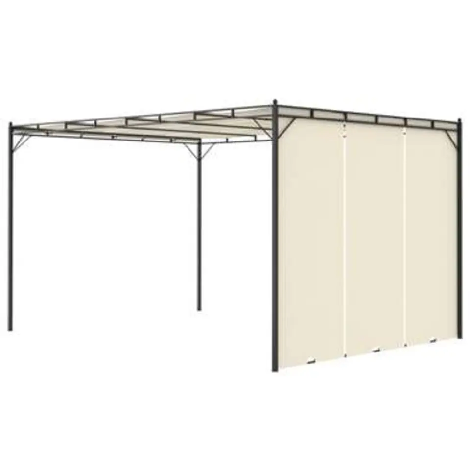 vidaXL - Tuinhuisje - Crème - Stof - 4 x 3 x 2.25 m