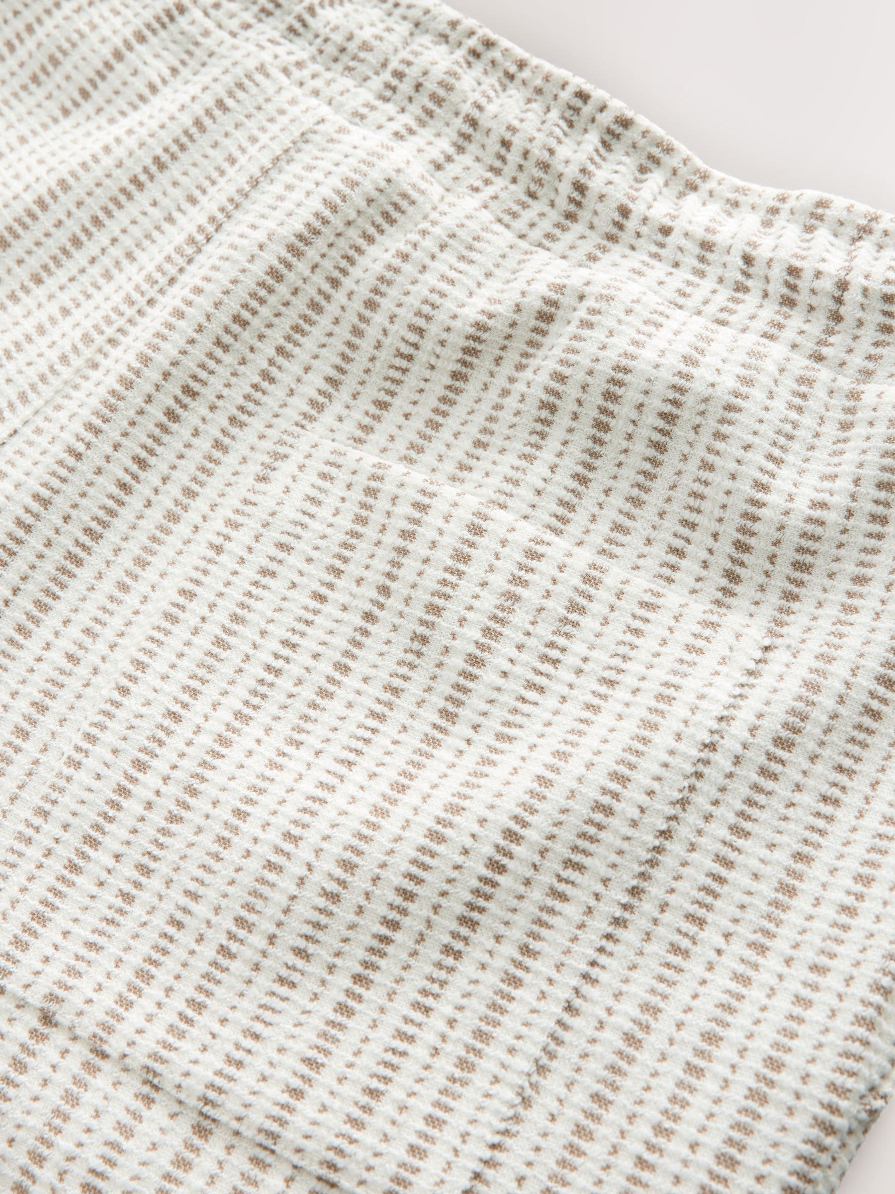 Neutraal - Gestreepte jersey short