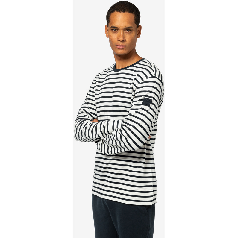Super.Natural Herren Solution Stripe Bio Crew Longsleeve