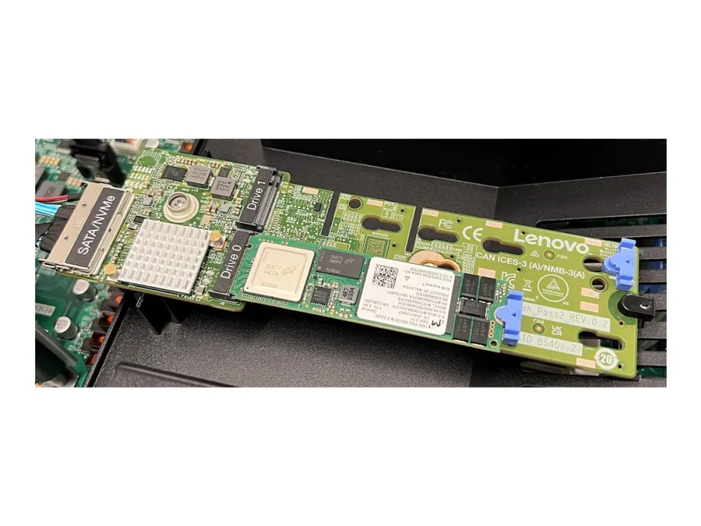 Lenovo ThinkSystem B540i-2i - Styreenhed til lagring (RAID) - 2 Kanal - RAID 0, 1, JBOD - PCIe 4.0 x2 - for ThinkSystem SR250 V3; SR630 V3; SR650 V3; ST250 V3