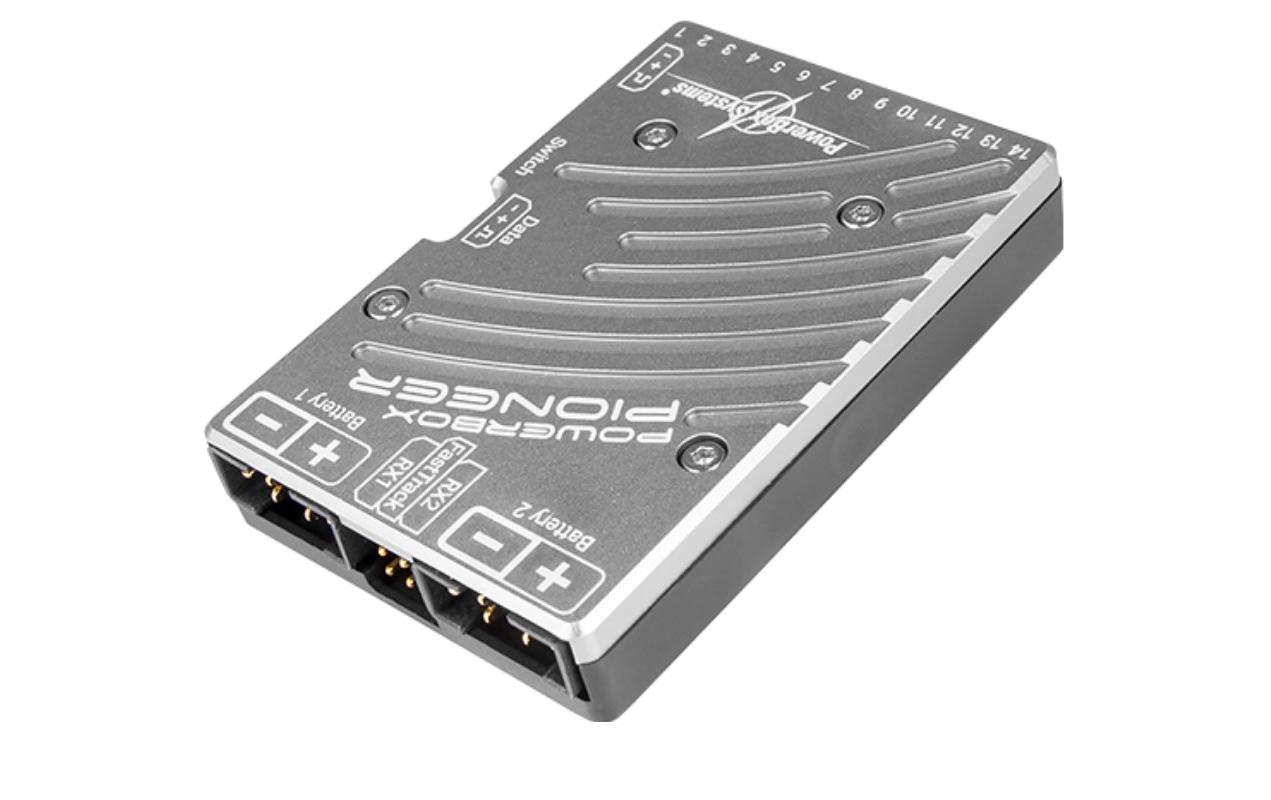 Akkuweiche Pioneer + MicroSwitch 14-Kanal<br>Powerbox Pioneer 14-Kanal Stromversorgung für HV-Servos