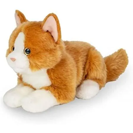 Teddy Hermann Katze liegend rot 20 cm