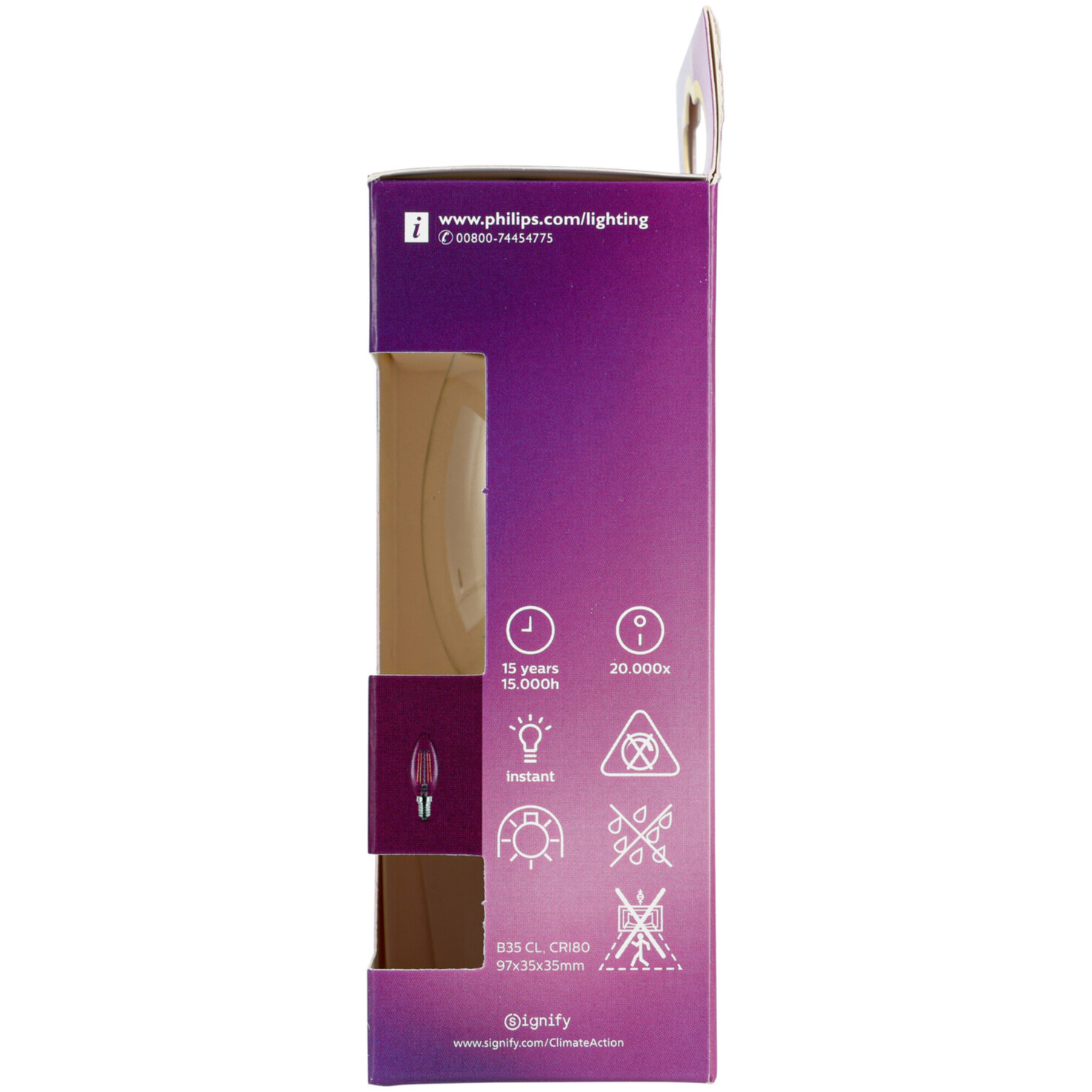 Philips LED-Kerze E14 warmweiss 4.3 W