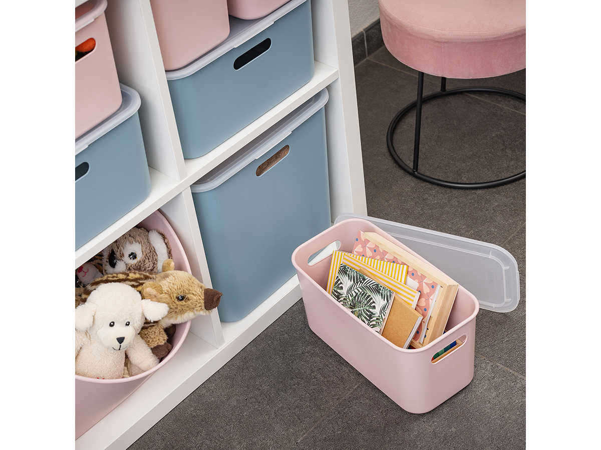 Sunware Sigma home 12,5 liter Pink cube box - Set van 4