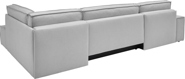 GOODproduct Wohnlandschaft »FINNLEY, U-Form XXL 329 cm, Schlafsofa, Schlaffunktion m. Bettkasten« verfügbar in den Stoffqualitäten Bouclé, Struktur fein und Mega Cord