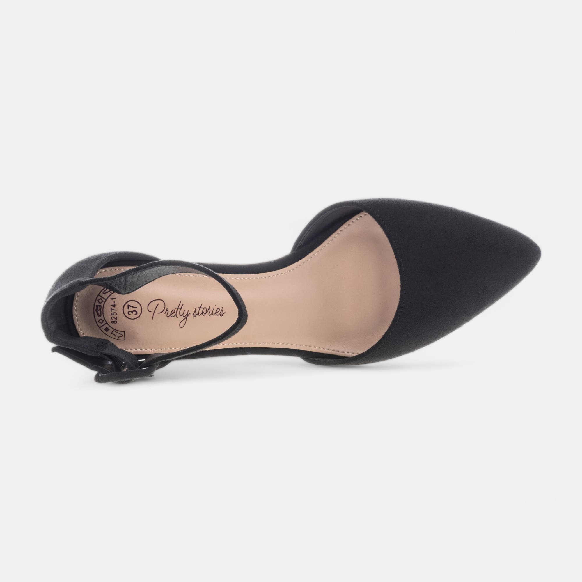 Escarpins quartiers ouverts à talon Femme noir