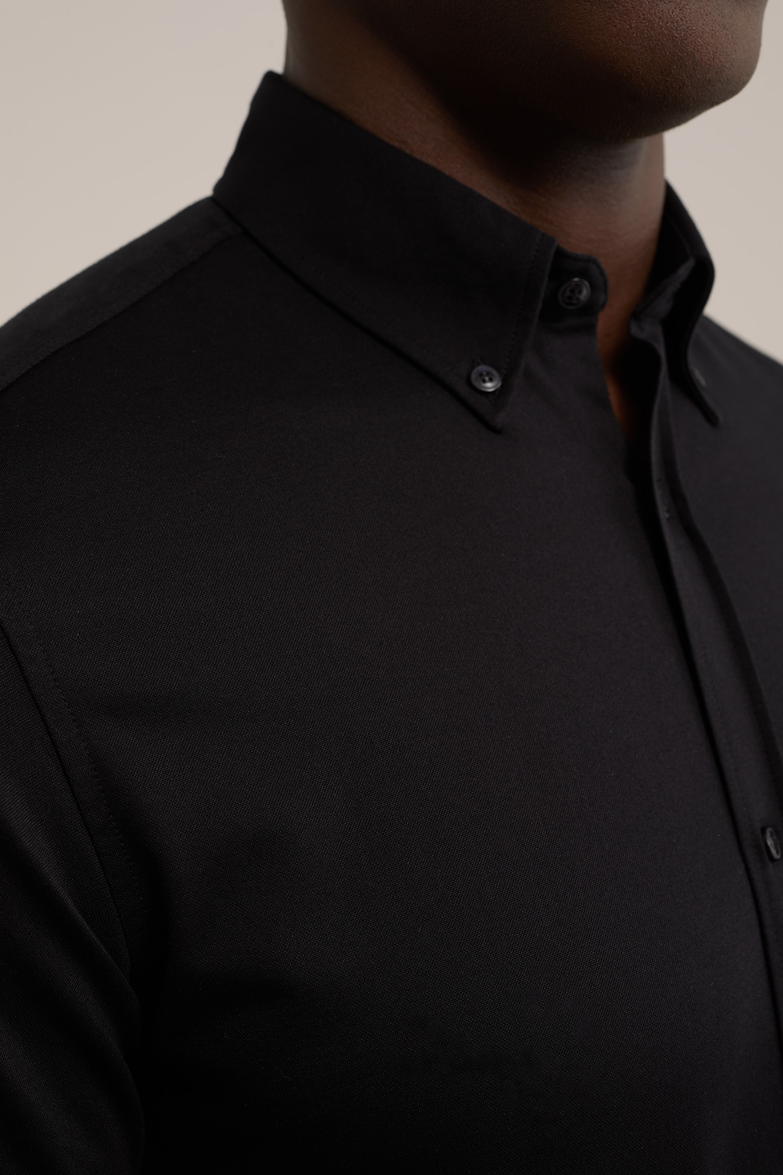 slim fit overhemd met stretch WE Fashion Zwart