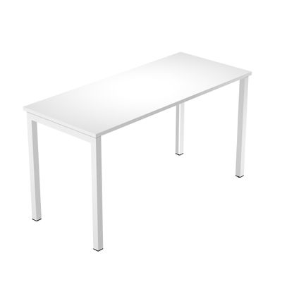 Bureau SCRIVANIA - L.130 cm - Pieds métal - plateau blanc
