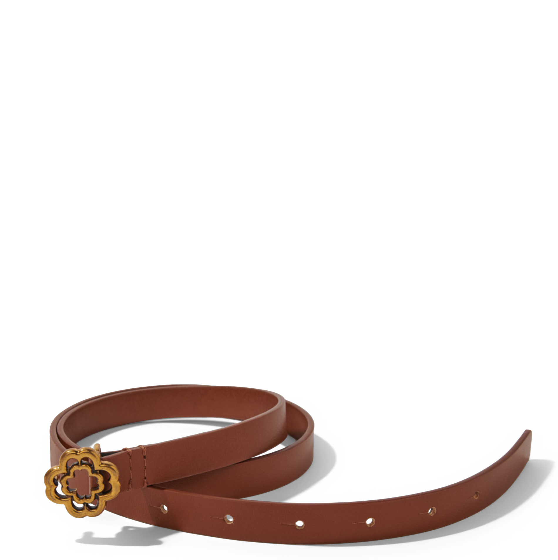 Ceinture en cuir lisse | Beige