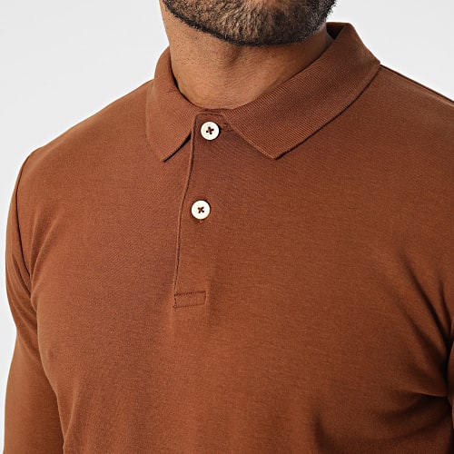 Polo Manches Longues Jackson Marron