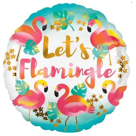 amscan Folienballon Let´s Flamingle