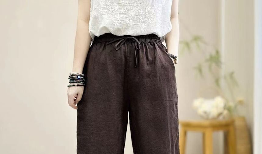 Mori Girls - Effen harembroek met trekkoord in de taille