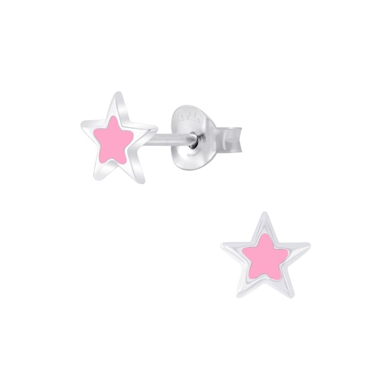 Boucles d'oreilles enfant étoile en argent 925