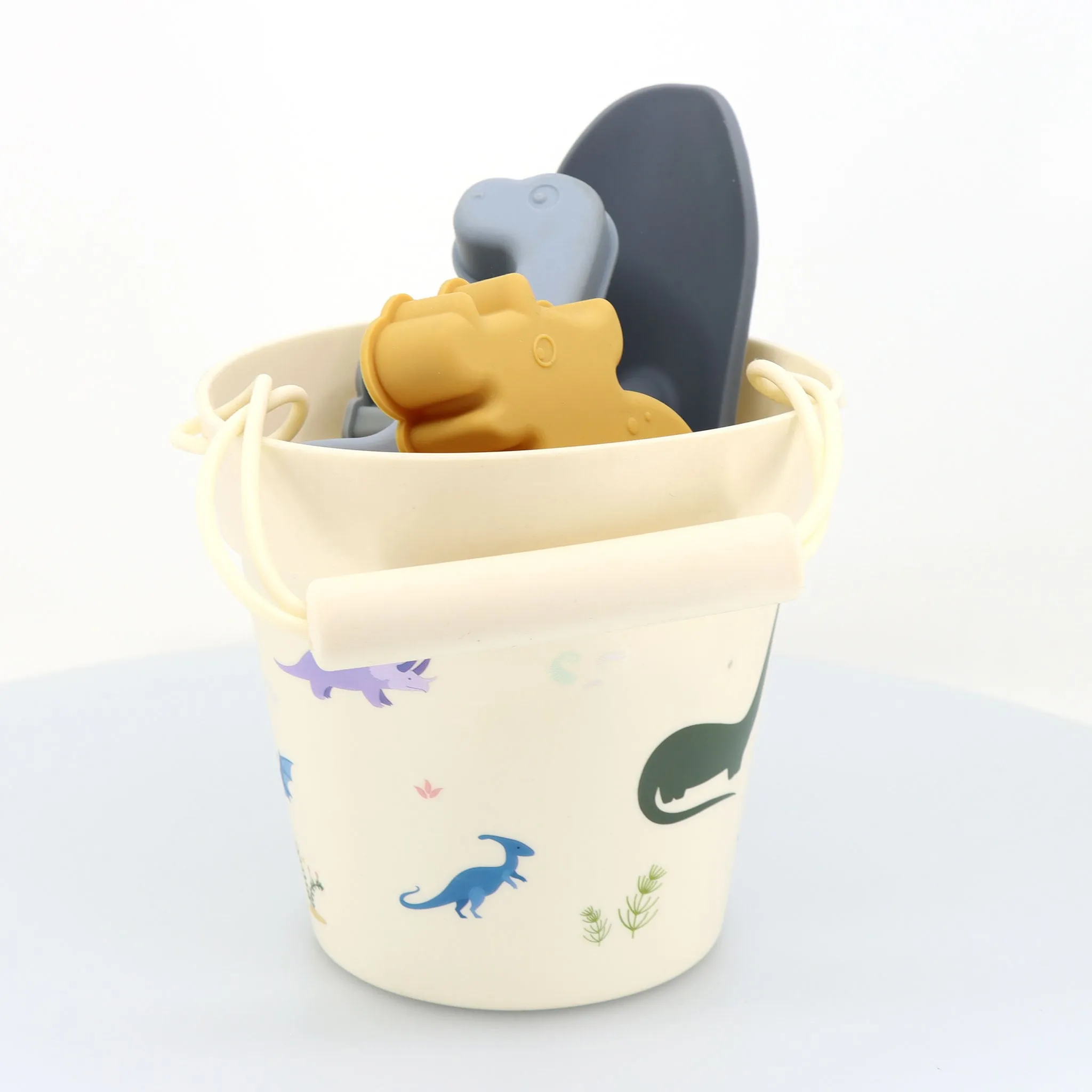 Bébé Confort Ensemble Seau et Jouets de Plage en Silicone - Dinosaures