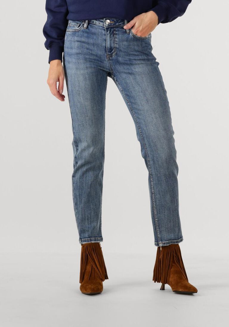 blauwe janice slim fit jeans cooper