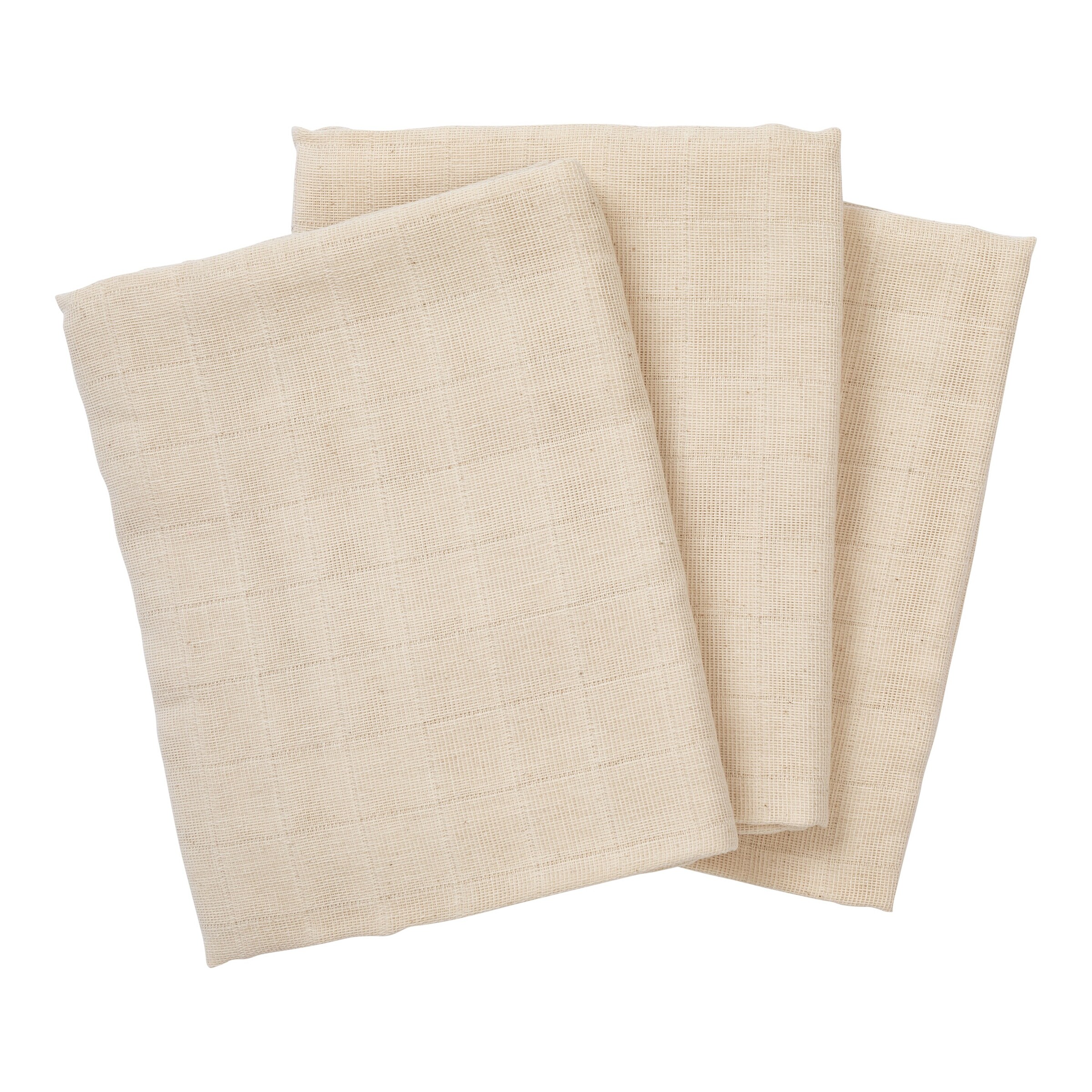 Bornino - Lieblinge 3er-Pack Mullwindel ungebleicht 80x80 cm natur