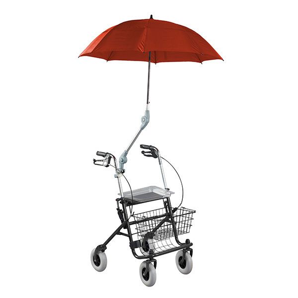 Premium Rollatorschirm Rolko Protektor Farbe rot-braun