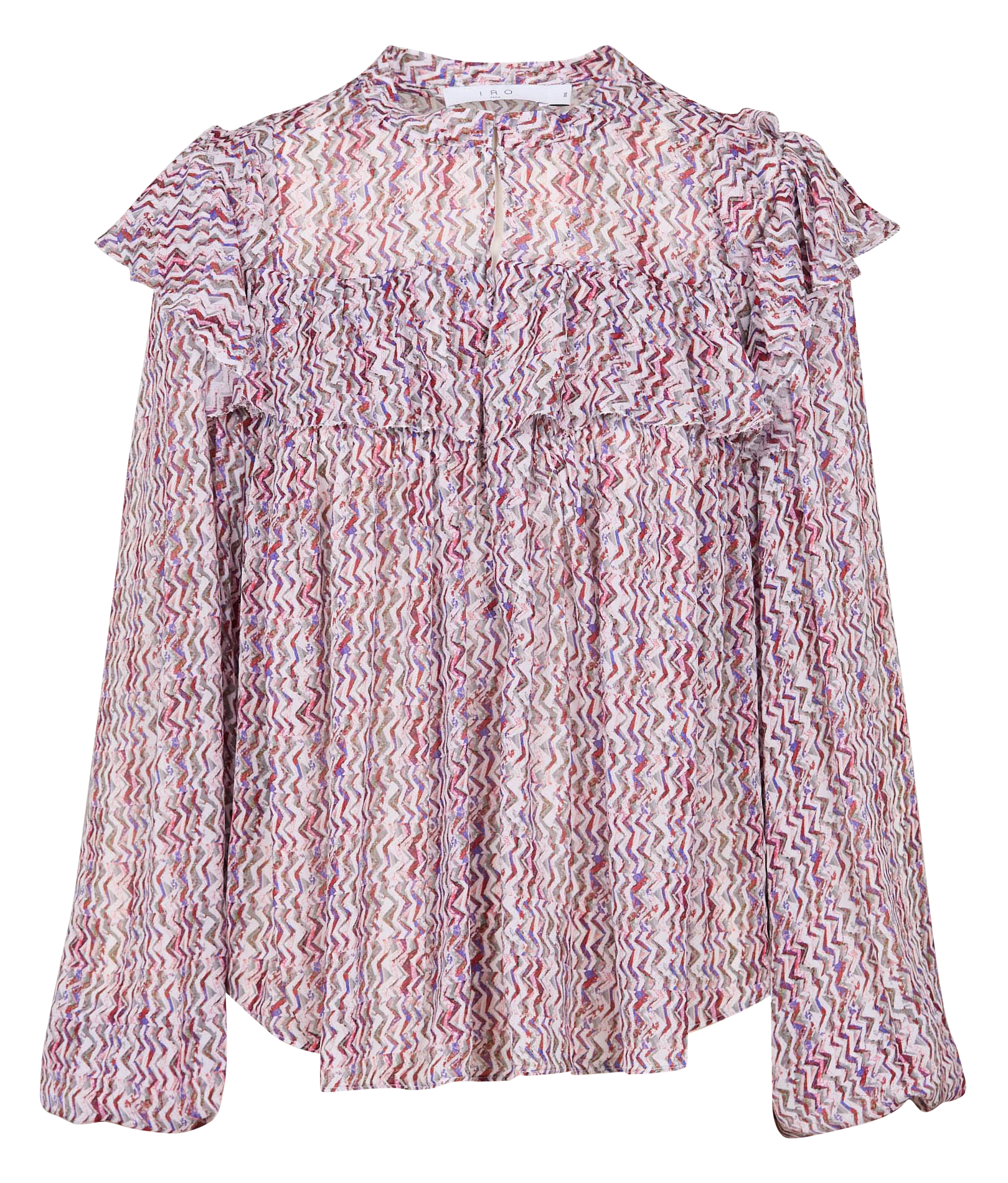 RALARIA - Blouse col rond imprimée | Rose