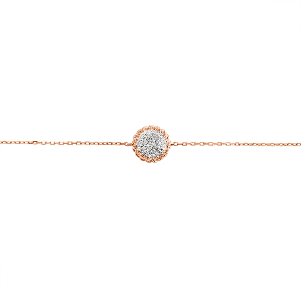 Bracelet Anne-laure Or Rose Diamant