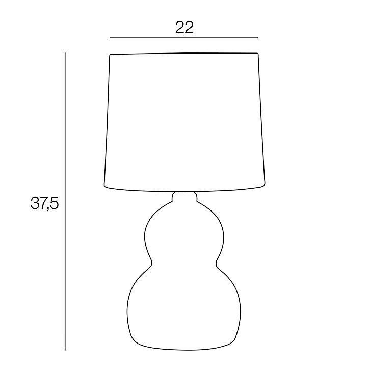 Lampe à poser Dryade IP20 E27 40W H.18 x Ø78 cm terracotta Corep