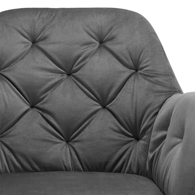 Drejelig velour stol Lucia, polstret