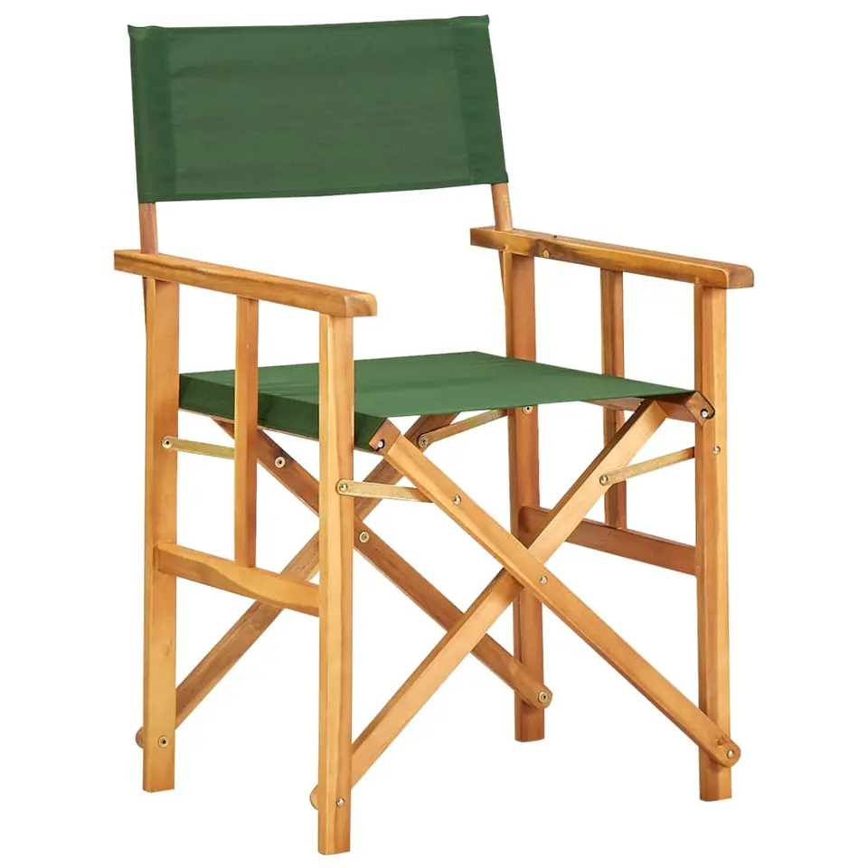 vidaXL - Regisseursstoelen - Groen - Hout - 2 stuks