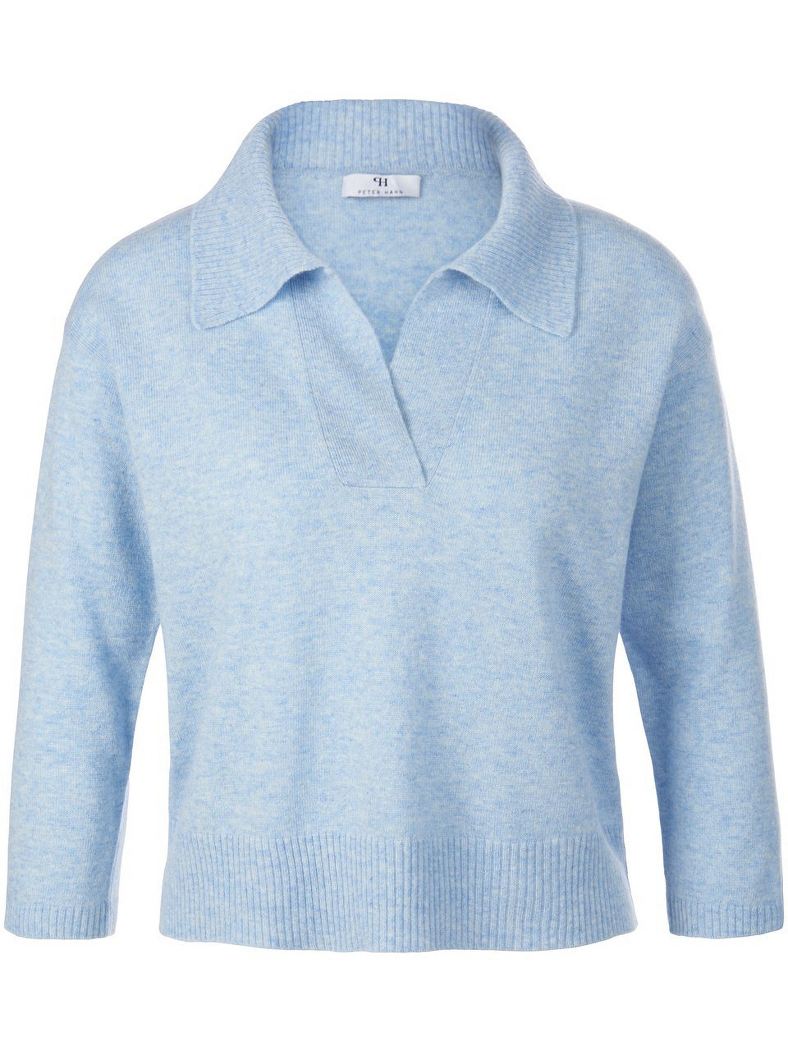 Polo-Pullover mit 3/4-Arm