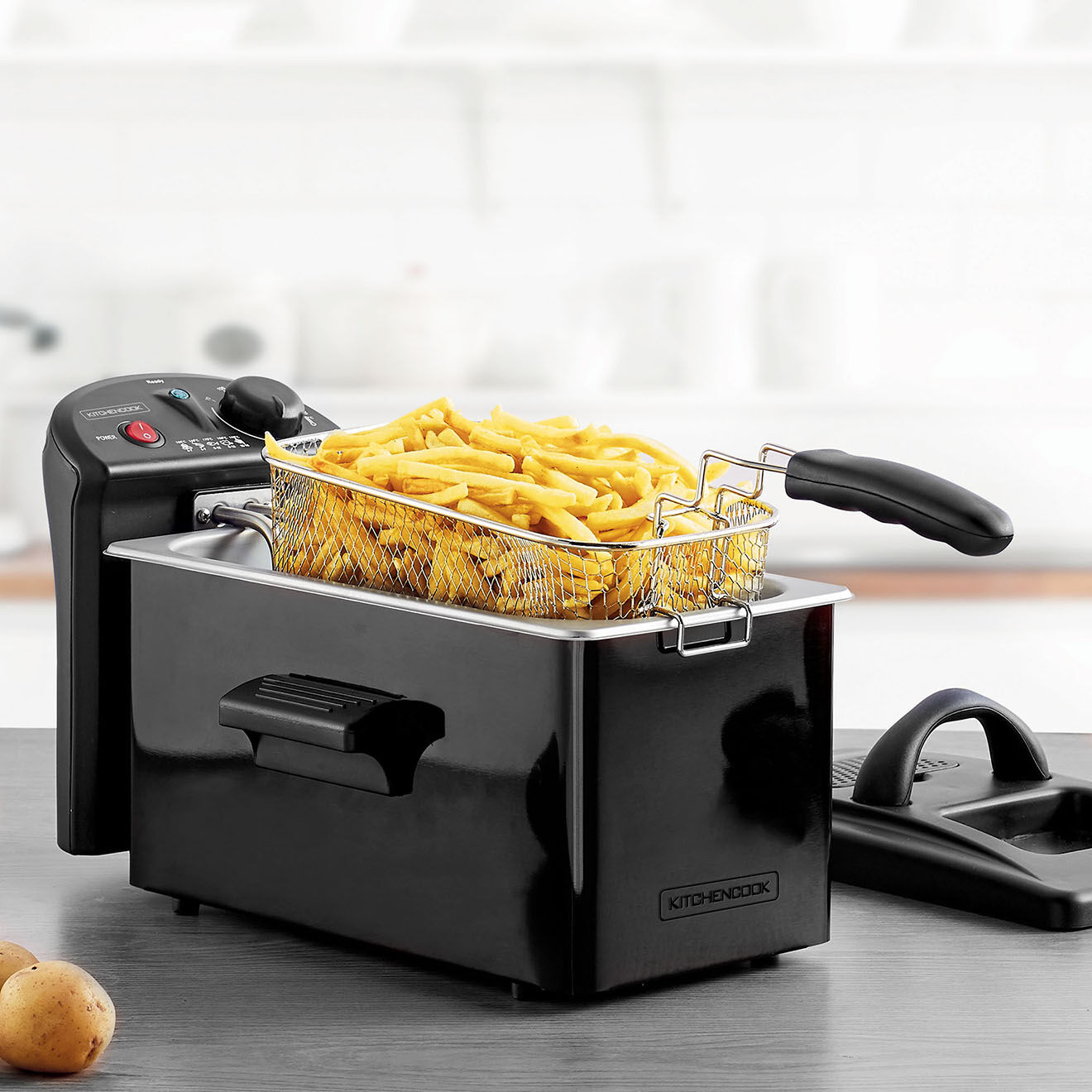 Kitchencook Friteuse noire - 3 L