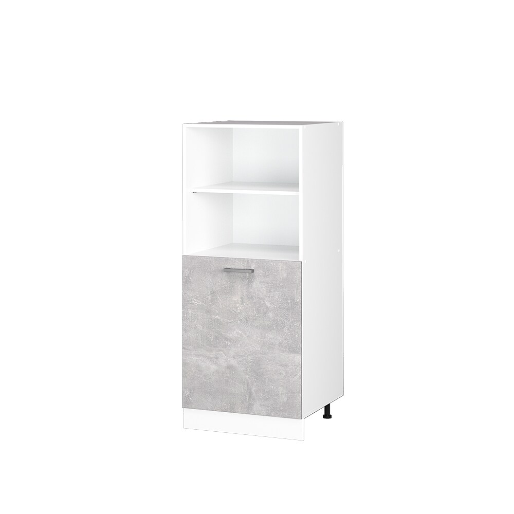 Vicco Backofenumbauschrank Küchenschrank Küchenzeile R-Line 60 cm Weiß Beton kleine Tür