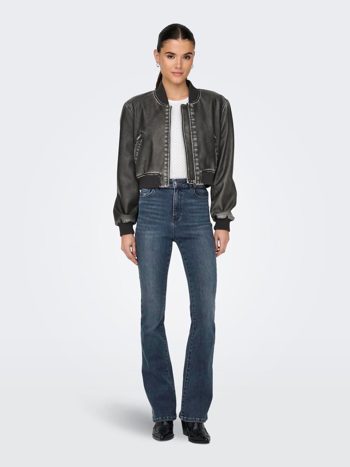 ONLMILA Hohe Taille Ausgestellt Jeans Blue Black Denim