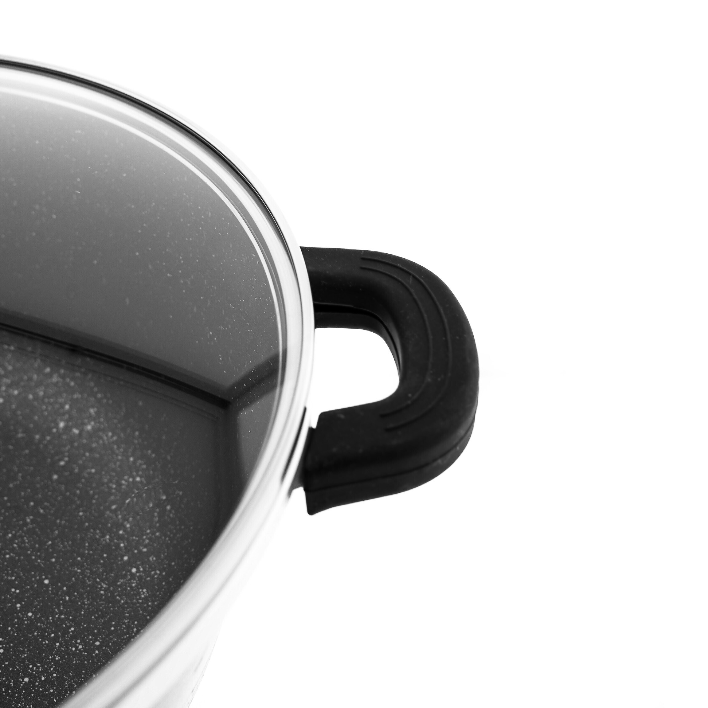 Kochtöpfe mit Glasdeckel Antihaft Grau