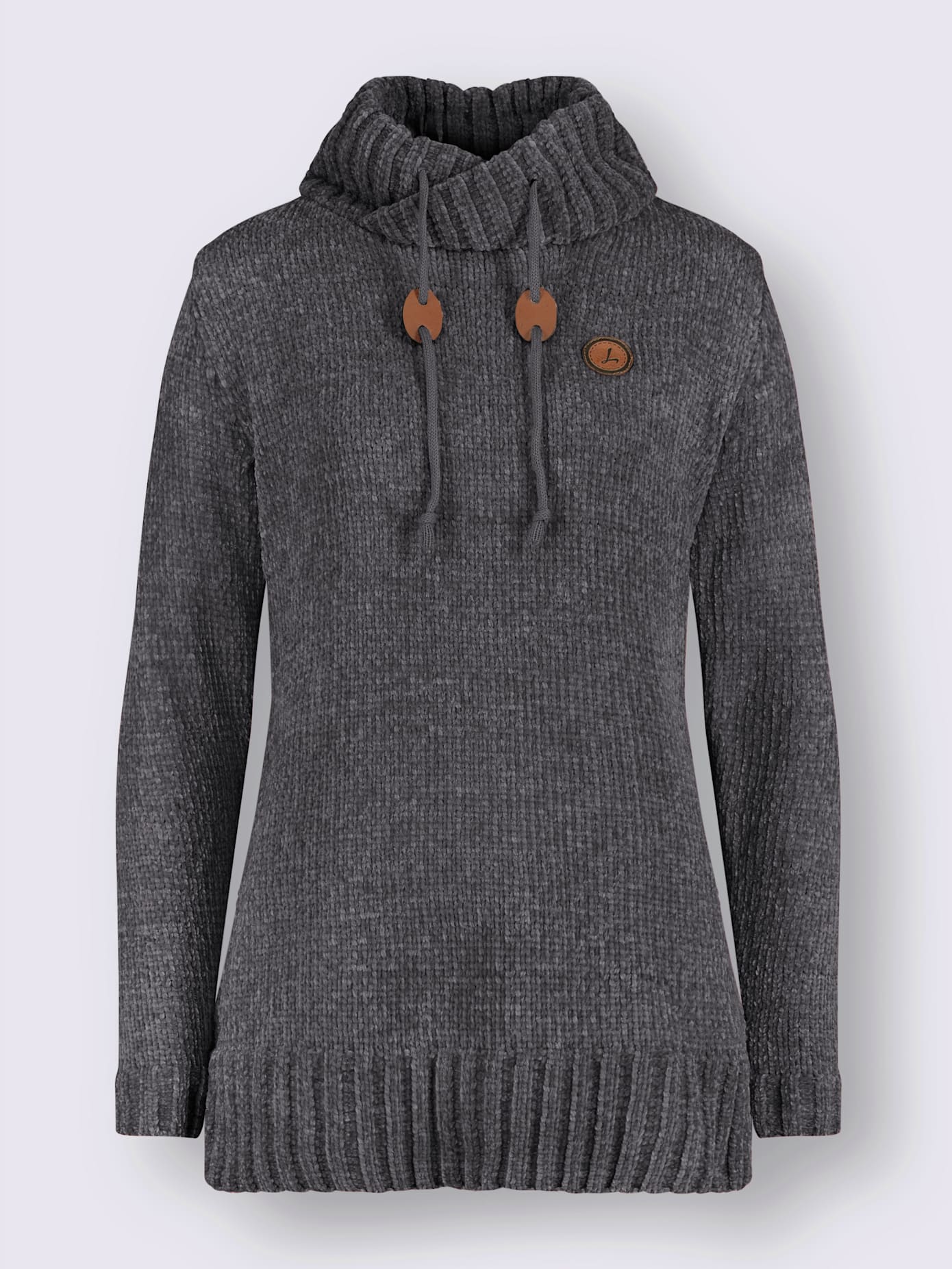 Pull long maille chenille douce
