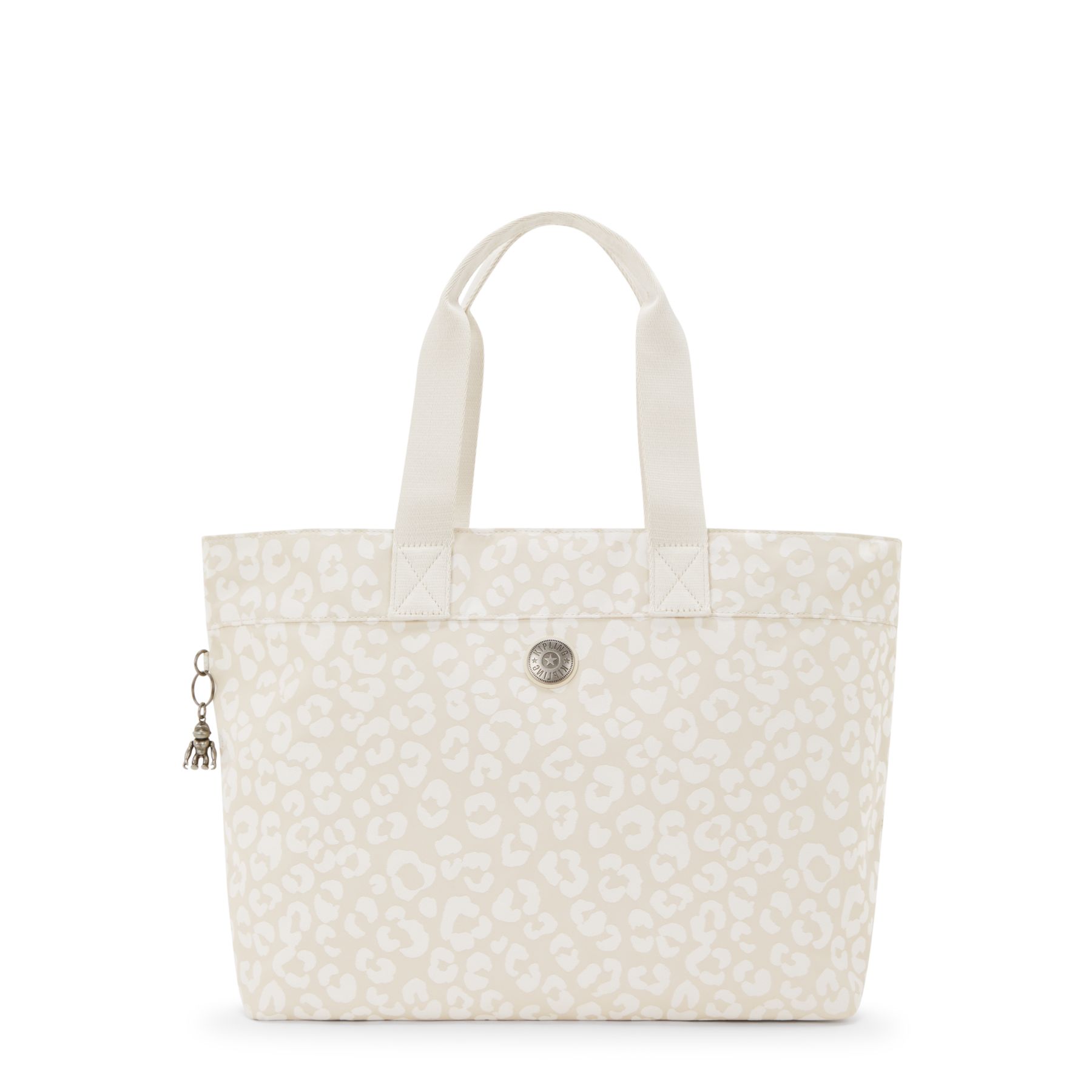 COLISSA Grand fourre-tout avec compartiment pour ordinateur portable - White Cheetah J