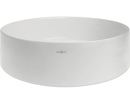 Jungborn IMION opzetwastafel, 40 cm, glanzend wit, inclusief keramische afvoerplug