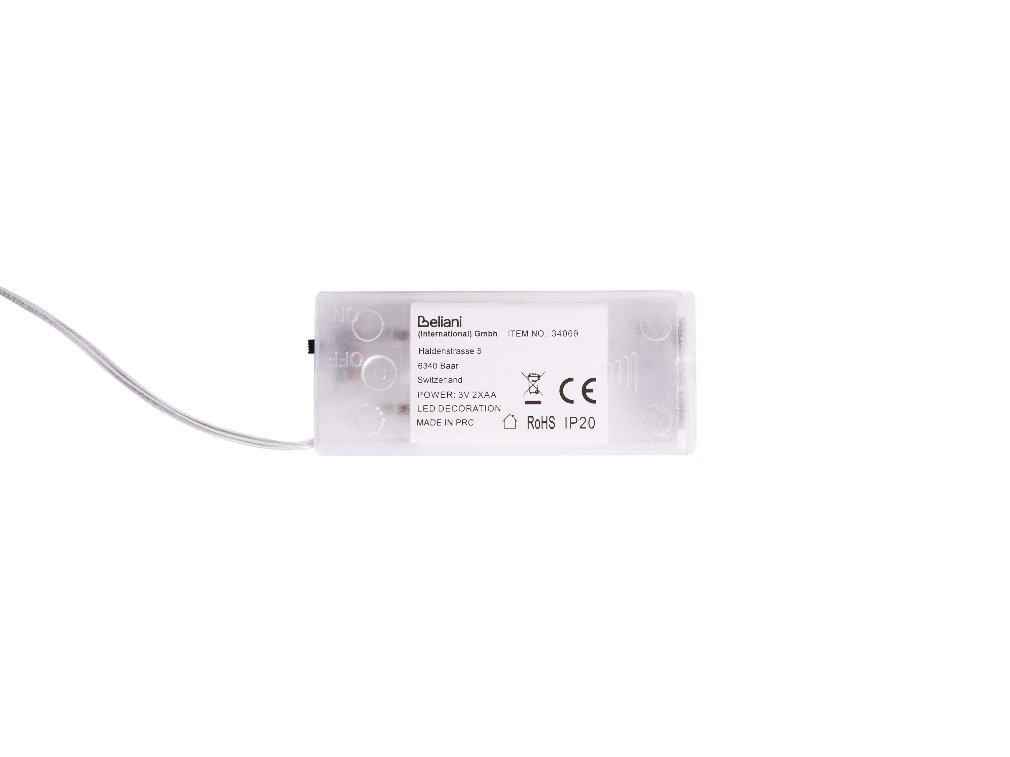 Set van 3 hangende decoraties LED KEITELE Krans 25/30/35 cm Wit