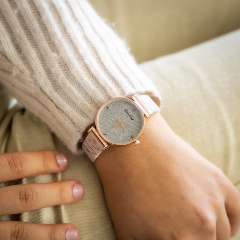 Montre Femme CHTIME bracelet Cuir Rose