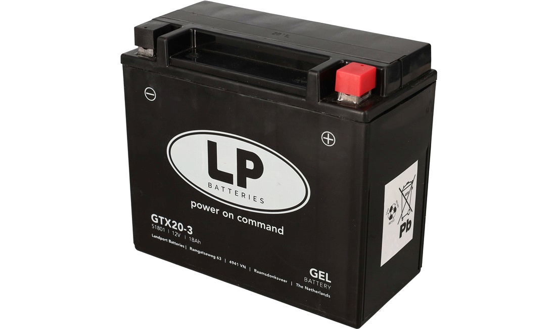 Batteri 12V-20Ah Gel, XVS1300 07<