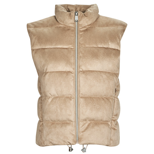 Guess - JOLE SUEDE PUFFER VEST - Beige