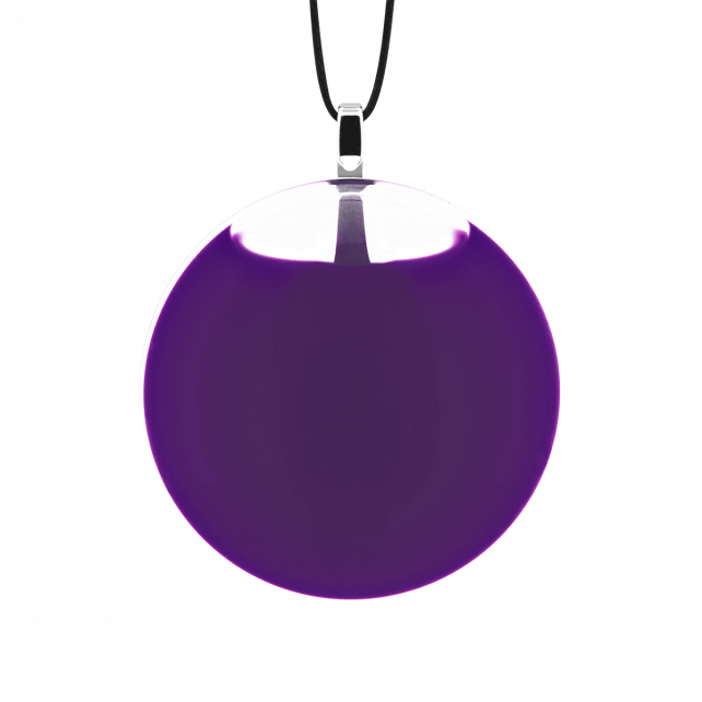 Pendentif en verre soufflé - Galet Mini Milk