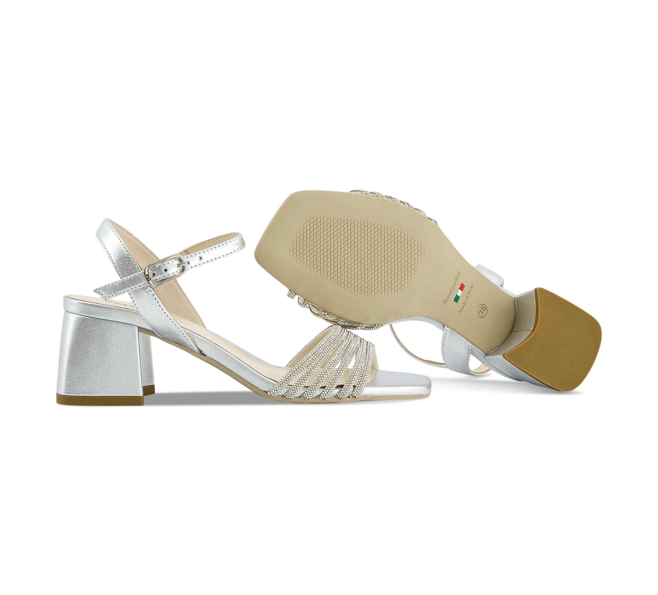 Nero Giardini Riemchensandalen silber