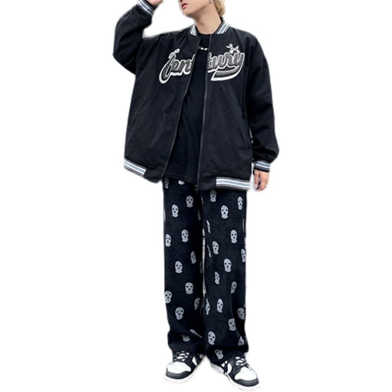 Zentrus - All-Over Print Straight Leg Corduroy Broek