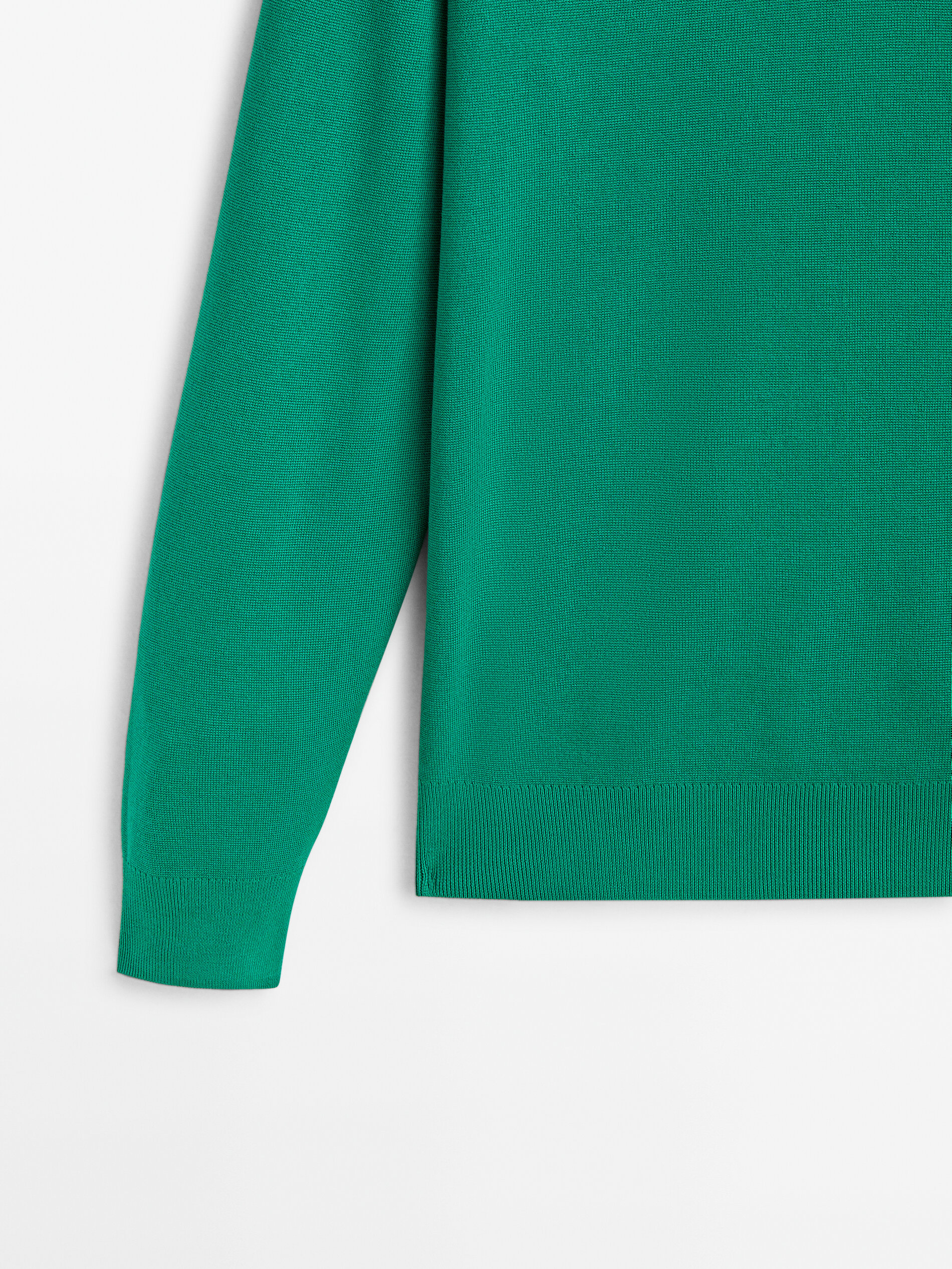 Camisa punto milano algodón cuello polo - Verde