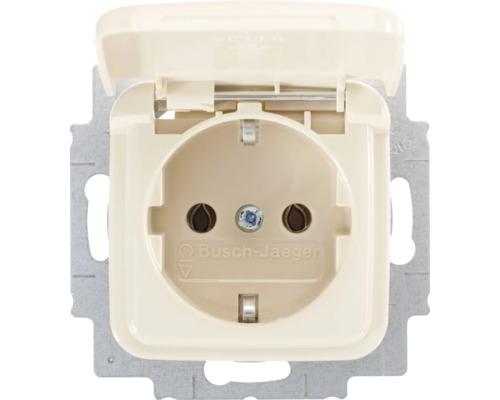 Busch-Jaeger 20EUK-212 stopcontact met klapdeksel Duro 2000 SI wit