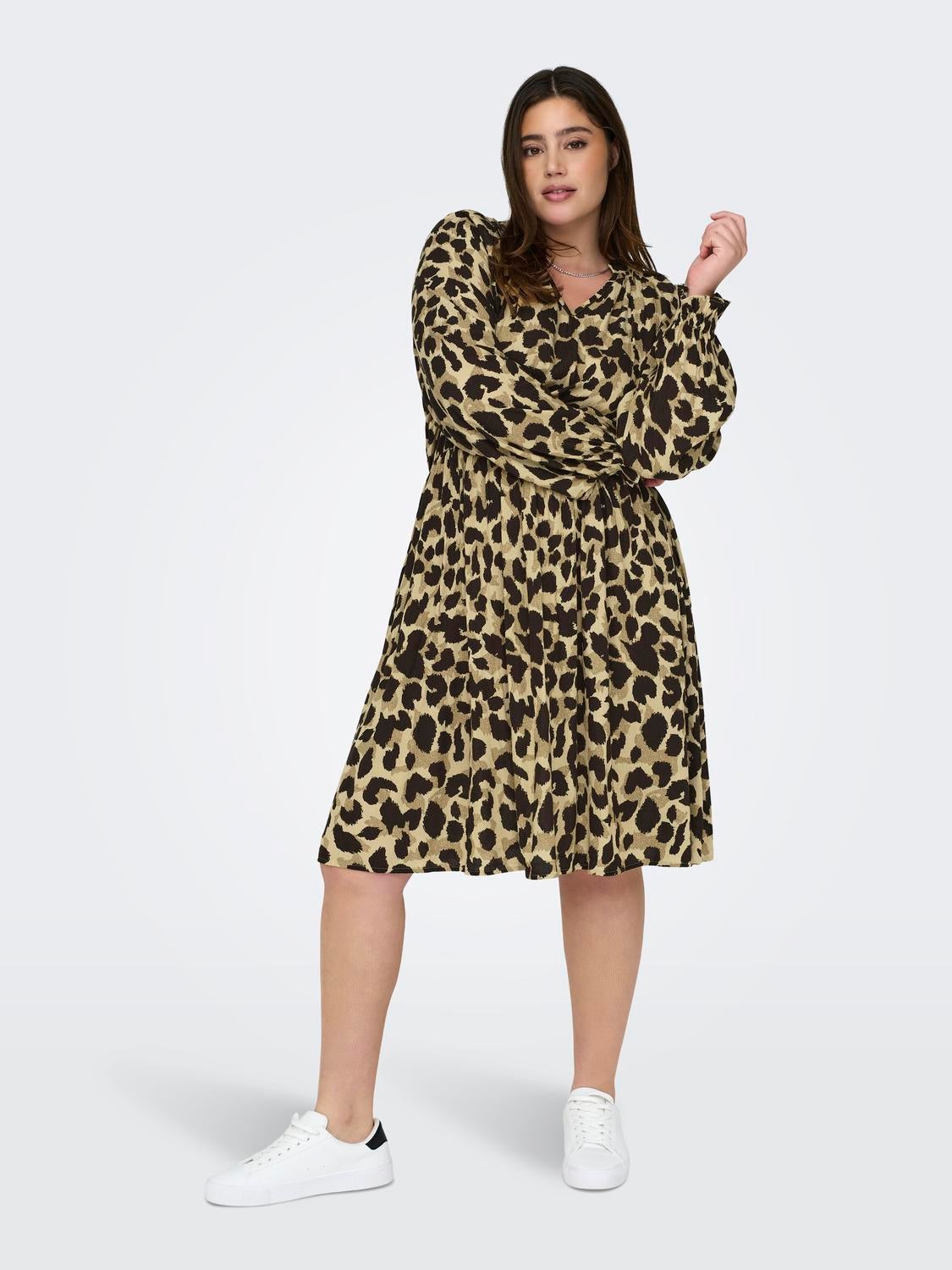 CARVIVIENNE Midikleid Warm Sand