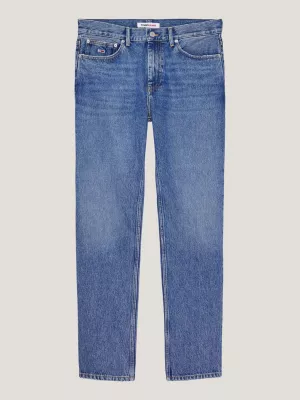 Calça jeans Ethan Relaxed Straight com bordado do logo